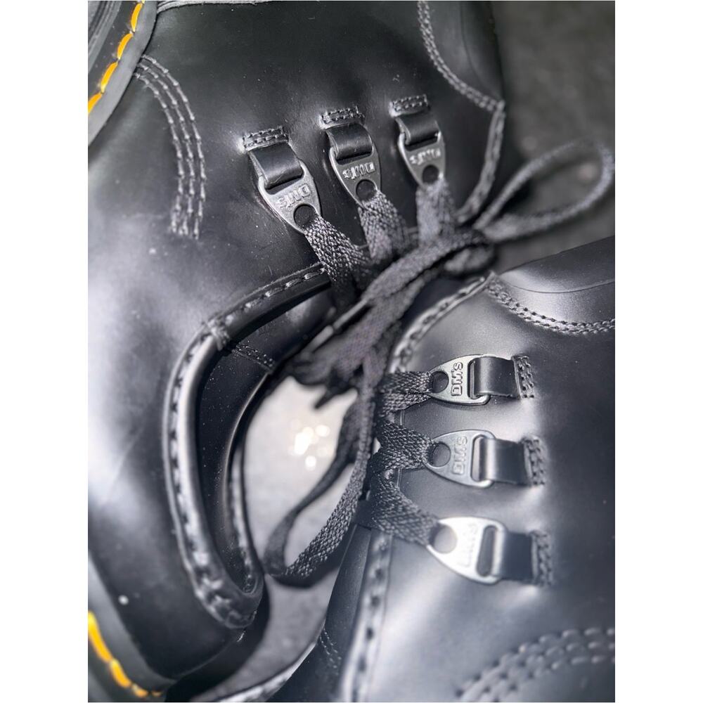 NEW Dr. Martens CORRAN 3 EYE HEELED Black Lace-Up Chunky Platform Boots SZ 9 - Picture 11 of 16